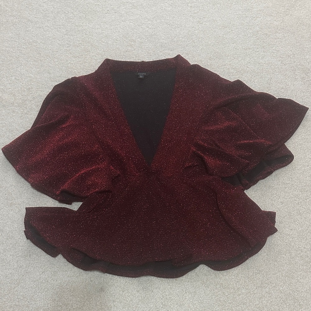 Guess Sparkling Red Top